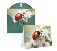 WSOIHFEC Cartes de vœux en forme de papillon et de coccinelle avec enveloppes vierges pour ami, carte d'anniversaire amusante pour mariage, affaires, Halloween, fête