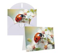 WSOIHFEC Cartes de vœux en forme de papillon et de coccinelle avec enveloppes vierges pour ami, carte d'anniversaire amusante pour mariage, affaires, Halloween, fête