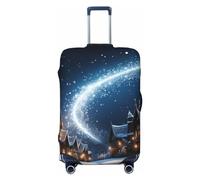 WSOIHFEC Christmas is coming Housse de bagage élastique lavable anti-rayures Housse de protection pour bagages de 45,7 à 81,3 cm, Noir , S