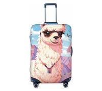 WSOIHFEC Housse de bagage avec imprimé lama alpaga de dessin animé - Housse de bagage élastique lavable anti-rayures - Housse de protection pour bagages de 45,7 à 81,3 cm