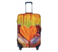 WSOIHFEC Housse de bagage colorée avec imprimé mains d'amour - Housse élastique lavable anti-rayures - Housse de protection pour bagages de 45,7 à 81,3 cm