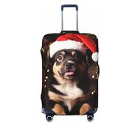 WSOIHFEC Housse de bagage de Noël avec imprimé chien élastique lavable anti-rayures pour bagages de 45,7 à 81,3 cm, Noir , x-large
