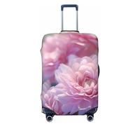 WSOIHFEC Housse de bagage élastique lavable anti-rayures avec imprimé fleurs roses pour bagages de 45,7 à 81,3 cm, Noir , M