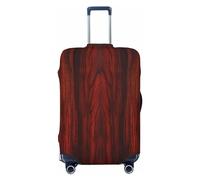 WSOIHFEC Housse de bagage élastique lavable et anti-rayures avec impression bois rouge pour bagages de 45,7 à 81,3 cm, Noir , x-large