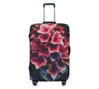 WSOIHFEC Housse de bagage triangulaire à imprimé floral élastique lavable anti-rayures pour bagages de 45,7 à 81,3 cm, Noir , L