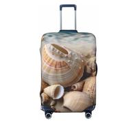 WSOIHFEC Seashells by the Seashore Housse de bagage élastique lavable anti-rayures Housse de protection pour bagages de 45,7 à 81,3 cm, Noir , M