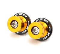 WSOPP Diabolos de Bras Oscillant Moto pour Yamaha FZ8 2010 2011 2012 2013 2014 2015 2016 2017 2018 M6 CNC Aluminium avec Logo Protection Châssis Support Béquille Installation Rapide,Gold Style