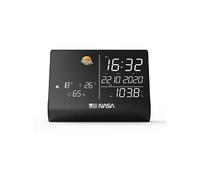 NASA WSP1300 - Station Météo, Enceinte Bluetooth, Ecran LCD 6.4, Fonction Horloge/Calendrier/Radio FM, Livrée avec adaptateur secteur - Noir