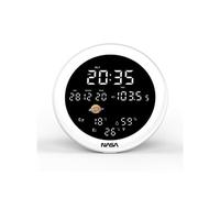 Station météo et enceinte Bluetooth Nasa WSP1700 avec radio-réveil Bois