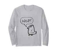 WSP! What's Up Funny Sarcastic Parrot Illustration Graphic Manche Longue