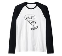 WSP! What's Up Funny Sarcastic Parrot Illustration Graphic Manche Raglan