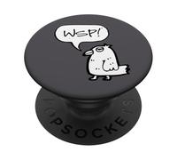 WSP! What's Up Funny Sarcastic Parrot Illustration Graphic PopSockets PopGrip Adhésif