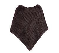 WSPDSD Vraie fourrure tricotée fourrure de lapin poncho gilet gilet mode Wrap manteau Vtg châle dame fourrure naturelle fête de mariage en gros - 7 café, taille unique, WSPDSD20211135, 7 Coffee