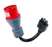 WSPIHO Tesla Adaptateur vers adaptateur CEE 5 broches 32 A, câble d'extension portable CEE 0,3 m, adaptateur pour EV (5 broches 32 A)