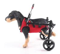 WSPWFQ Fauteuil roulant à mobilité arrière pour chien - Longueur/largeur/hauteur réglables, aluminium durable et design respirant, idéal pour les animaux handicapés/âgés (taille M)