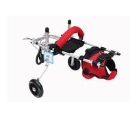 WSPWFQ Fauteuil roulant pour animal domestique pour soutien de la jambe arrière, fauteuil roulant léger et réglable pour chien et chat avec bande ventrale élargie et protège-jambes (3 tailles) (12