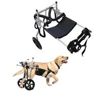 WSPWFQ Fauteuil roulant réglable pour chien - Aide à la mobilité pour pattes arrière, cadre en aluminium durable, convient pour Labrador/Golden Retriever, solution de mobilité pour animaux de