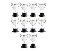 WSQHAO 10x Petits Trophées de Récompense Trophée Coupe Souvenir Prix Coloré pour Les Matchs Scolaires(Argent)