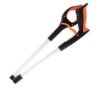 WSQHAO 2 pièces Outils à Main Pliable Multifonctionnel litière ramasseurs Pince Extension de ramassage Poubelle Portable pour Jardin(Orange)