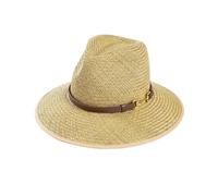 WSQHAO Ceinture décontractée Boucle en métal Herbe Naturelle Chapeau de Soleil à Large Bord Chapeaux Plage Paille Jazz Fedoras pour Tête