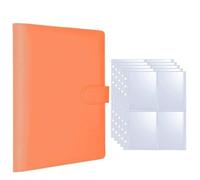 WSQHAO Classeur en Cuir PU Couleur Bonbon A5, 2 pièces, Couverture de Cartes Photo, Mignon Kpop, Feuilles Mobiles, Livre Collection, Album, Rangement, Papeterie pour Photos(Color 4)