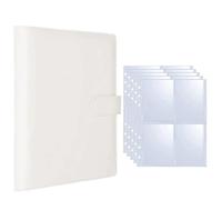 WSQHAO Classeur en Cuir PU Couleur Bonbon A5, 2 pièces, Couverture de Cartes Photo, Mignon Kpop, Feuilles Mobiles, Livre Collection, Album, Rangement, Papeterie pour Photos(Color 1)