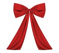 WSQHAO Décorations de fête sur Le thème la Cravate Ruban d'arc géant Satin Décor Grand Ruban Suspendu Bowknot Party Mariage Grande décoration pour Une Fête(Red)