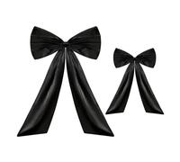 WSQHAO Décorations murales avec nœud en Satin, décorations élégantes de noël, Ensemble for Enterrement Vie Jeune Fille, fête prénatale, Anniversaire, Petite pièce pour Une Fête(Black)