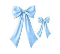 WSQHAO Décorations murales avec nœud en Satin, décorations élégantes de noël, Ensemble for Enterrement Vie Jeune Fille, fête prénatale, Anniversaire, Petite pièce pour Une Fête(Blue)