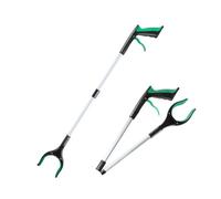 WSQHAO Extension de Pince Pliable, Outils à Main, ordures Portable, ramassage, Nettoyage ménager, Pinces sanitaires, 2 pièces pour Jardin(Green(82cm))