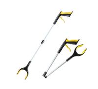 WSQHAO Extension de Pince Pliable, Outils à Main, ordures Portable, ramassage, Nettoyage ménager, Pinces sanitaires, 2 pièces pour Jardin(Yellow(82cm))