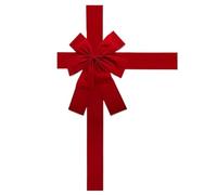 WSQHAO Grand Ruban à nœud Rouge, décoration de Porte d'entrée noël, Suspendu, fête Mariage, Traditionnel, prêt l'emploi, décor l'année pour Une Fête