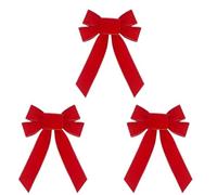 WSQHAO Grands nœuds de noël Rouges for couronnes, décoration Sommet d'arbre, Accessoires Cadeaux, réveillon du Nouvel an, Maison et extérieur pour Une Fête(Color1)