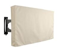 WSQHAO Housse de protection imperméable for écran de télévision d'extérieur (24", 38", 42", 48", 52", 65") Pour Tv à éCran Plat(Rice white,60-65inch)