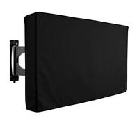 WSQHAO Housse de protection TV d'extérieur 50-52- Avec couvercle inférieur - Matériau résistant aux intempéries for protéger votre téléviseur Pour Tv à éCran Plat(Black,FOR 46-48inch TV)