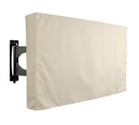 WSQHAO Housse de protection TV d'extérieur 50-52- Avec couvercle inférieur - Matériau résistant aux intempéries for protéger votre téléviseur Pour Tv à éCran Plat(Beige,FOR 50-52inch TV)