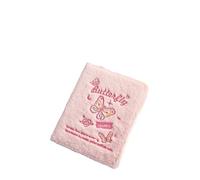 WSQHAO Livre de Cartes en Peluche Papillon brodé, Niveau d'apparence élevée, 4 grilles, Album à Feuilles Mobiles, Fille, Haricot d'amour, Petite Carte 3 Pouces, Stockage d'étoiles pour Photos(Pink)