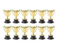 WSQHAO Lot de 12 Mini trophées en Plastique for Enfants, Football dorés for récompense et fête, Champion du Monde compétition d'or pour Les Matchs Scolaires