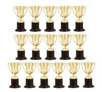 WSQHAO Lot de 16 Mini trophées plaqués Or, Fabrication exquise, for fête, Concours, cérémonie Remise Prix, célébration, Salle Classe, d'orthographe pour Les Matchs Scolaires