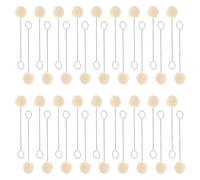 WSQHAO Lot de 200 pinceaux à peinture en boules de laine et cuir, 12,5/15 cm, for bricolage, artisanat, portable, for peinture assistée Pour Teinture Du Cuir(15cm)