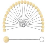 WSQHAO Lot de 200 pinceaux à peinture en boules de laine et cuir, 12,5/15 cm, for bricolage, artisanat, avec manche en métal Pour Teinture Du Cuir(15cm)