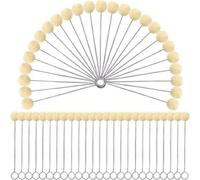WSQHAO Lot de 200 pinceaux à peinture en boules de laine et cuir, 12,5/15 cm, résistants à la corrosion, for travaux manuels Pour Teinture Du Cuir(15cm)