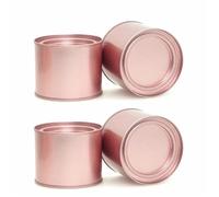 WSQHAO Lot de 8 bocaux ronds en métal polyvalents 250 ml, avec couvercle, for le rangement des cosmétiques, bougies, or, argent et noir Pour Le Stockage De Café(Rose gold)