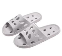 WSQHAO Pantoufles d'été qui fuient Salle de bain Bain Confortable Hommes Femmes Couple Maison Intérieur Antidérapant EVA Sandales plage pour Femmes(Grey,36-37)