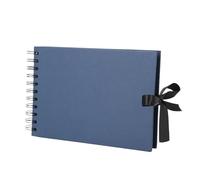 WSQHAO Papier Scrapbooking 60 Pages Album Artisanal Bricolage Photo mémoire pour Photos(Dark Blue)