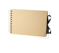 WSQHAO Papier Scrapbooking 60 Pages Album Artisanal Bricolage Photo mémoire pour Photos(Yellow)