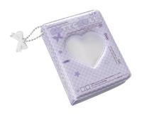 WSQHAO Porte-Cartes Photo Kpop, 2 pièces, 40 Poches, cœur d'amour, Support de Carte Visite Creux, classeur Cartes résistant à l'eau for Idole pour Photos(Color4)