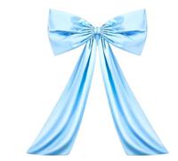 WSQHAO Ruban en Satin, Grand nœud de Coquette Suspendu, Papillon géant, décoration fête d'anniversaire pour Une Fête(Blue)