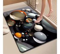 Wsrght Tapis de Bain Antidérapant Absorbant, Tapis Salle de Bain Diatomite Séchage Rapide, Fin, Doux, Lavable, Facile à Nettoyer, Bath Mat pour Douche, Baignoire Natural 40x60cm 3-230