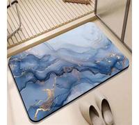 Wsrght Tapis de Bain Antidérapant Absorbant, Tapis Salle de Bain Diatomite Séchage Rapide, Fin, Doux, Lavable, Facile à Nettoyer, Bath Mat pour Douche, Baignoire Classic 90x150cm 3-616